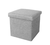 storage box,Ottomans Foot Stool Shoe Change Stool Storage Stool Square Footstool Linen Foot Stools Ottomans for The Bedroom Ottomans for Living Room, Dark gray-30x30x30cm