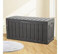 Storage Box Outdoor Black 118x53x57 cm 340 L Polypropylene Weatherproof Wheels