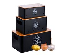 Storage box Potato bin Herb planter Onion storage Vegetable box 3-piece set