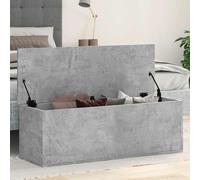 Storage Box Rectangular Concrete Grey 102x35x35 cm Engineered Wood Modern Chic.