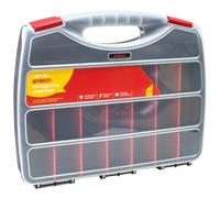 Amtech - Screw Storage Organiser Box, 23 Compartment Storage Box with Adjustable Dividers for Screws, Fixings, Drill Bits & Small Parts, Portable Tool Box Organiser (380 x 310 x 60mm)