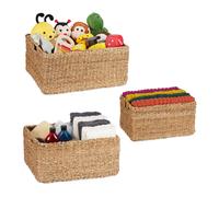Storage box set Woven Organiser Seagrass Boxes Stackable Durable Lightweight
