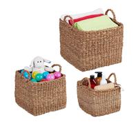 Storage box set Woven Organiser Stackable Lightweight Storage Basket Set