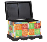 Storage Box Solid Mango Wood Multicolour Small Chest Bedroom Toy Storage