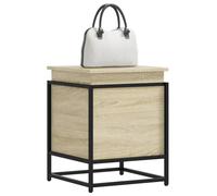 Storage Box Sonoma Oak 40x40x51.5cm. Engineered Wood & Metal Frame Coffee Table