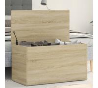 Storage Box Sonoma Oak 84x42x46 cm Engineered Wood Modern Storage Bench with Lid