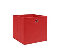 vidaXL 4x Storage Boxes Non-woven Fabric Red Organiser Cube Basket Container
