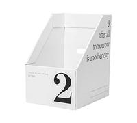 Storage Box, Vertical File Folder Bin Paper Number Marking Slim Desk Storage Organizer for Books Notebooks Magazines Envelopes, Desk Storage Organizer for Books Notebooks Magazines Envelopes (2)