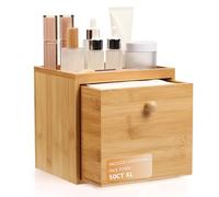 Storage Box with Bamboo Drawers, Disposable Face Towels, XL Face Towels, Makeup Organizer for Clean Towels, Dry Wipes for Removing Makeup, 50 Count