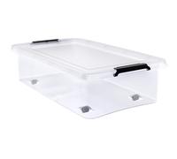 Storage Box with Lid Clear 60x40x17cm 30L