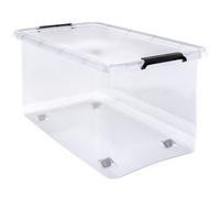 Storage Box with Lid Clear 60x40x35cm 60L