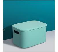 Storage Box with Lid, Plastic Snack Bin Desktop Organizer, Portable Storage Basket for Home Office, 7x10.2x6.3in
