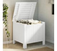 Storage Box with Lid RANA White 60x49x54 cm Solid Wood Pine