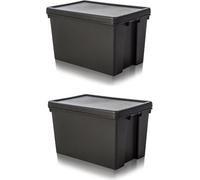 Storage Box With Lid Wham Bam 100% Re-Usable 62 Litre Storage Bin, 2 Boxes