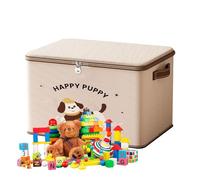 Storage Box with Lock | Heavy-Duty Stackable Package Case with Puppy Pattern - Storage Container with Lock - for Delivery Toy Package Travel Closet Garage Bedroom Bathroom Kitchen