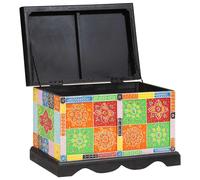 Storage Box with Storage Multicolour Solid Mango wood Bedroom Modern vidaXL