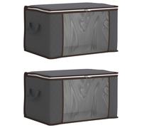 Storage Box with Transparent Side Window Non-woven fabric Modern Fabric vidaXL