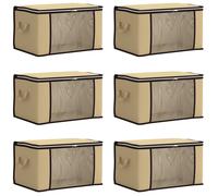Storage Box with Transparent Side Window Non-woven fabric Modern Fabric vidaXL