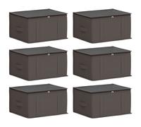 Storage Box with Transparent Top Window Non-woven fabric Solution Home vidaXL
