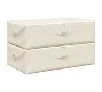 vidaXL Storage Boxes 2 pcs Fabric 70x40x18 cm Grey