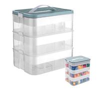 Storage Boxes, Storage Organiser for Lego, 3 Layers Stackable Plasticc Drawer Organiser, Compartment Craft Containers for Storing Building Blocks Bricks Puzzle Board Organizer Accessories