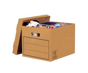 Storage Boxes with Lids Bankers Box Cardboard Storage Box, Brown (Pack of 10)