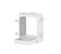Storage Bracket Designed for Switch 2 Console with Room for 10 Game Cards Compact Form Factor for Minimal Desk Footprint and Maximum Utility (White)