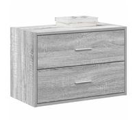 Storage Cabinet 2-Drawer Grey Sonoma 60x31x40 cm Engineered Wood Stackable Slim