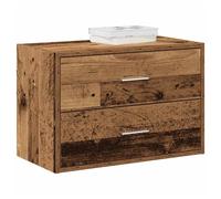 Storage Cabinet 2 Drawers Old Wood 60x31x40cm Engineered Wood Stackable Home Use