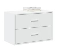 Storage Cabinet 60x31x40cm White Engineered Wood 2-Drawer Stackable Storage Box