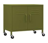 vidaXL Storage Cabinet Olive Green Steel Sideboard Cupboard Display Cabinet