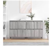 Storage cabinet 60x35x70cm Grey Sonoma engineered wood 4-door freestanding room