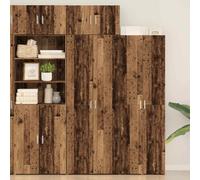 Storage Cabinet 70 x 42.5 x 185 cm Old Wood Engineered Wood 7-Shelf 2-Door Home