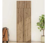 Storage Cabinet 80x41x225cm Engineered Wood Old Wood 3pcs 4-Door Modern SlimTall