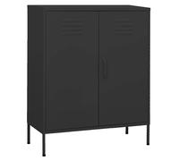 Storage cabinet Anthracite Steel 80x35x101.5cm 2x Adjustable Shelves Levellers.