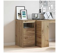 Storage cabinet Artisan Oak 40x50x76 cm Engineered Wood 3 Drawers & Shelf small