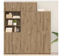 Storage Cabinet Artisan Oak 70x42.5x225cm Engineered Wood 4-Door Tall Wall Unit