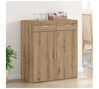 Storage cabinet artisan oak engineered wood 80x42.5x93.5cm matte old wood 2-door