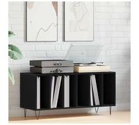 Storage Cabinet Black Oak 100x38x48cm Engineered Wood 6-Shelf Modern Textured