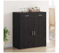Storage Cabinet Black Oak 80x42.5x93.5cm Engineered Wood Matte Contemporary