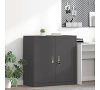 Storage Cabinet Black Steel 90x40x90cm Lockable Industrial Office Organizer Slim