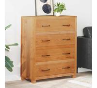 Storage cabinet Brown 80x35x95cm Engineered wood with Oak Legs 2-Door Modern UK