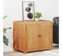 Storage cabinet Brown 80x50x70cm Engineered wood with Solid Oak Legs 2-door unit