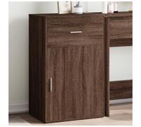 Storage cabinet Brown Oak 56.5x39x90cm Engineered Wood 1 Drawer 2 Doors Compact