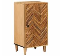 Storage cabinet Brown Solid Mango Wood 40x33.5x75cm Modern Brass Knob 1 Door XL