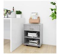 Storage Cabinet Concrete Grey 46x36x59cm Engineered Wood 2 Shelves Drawer 90kg