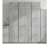 Storage Cabinet Concrete Grey 70x42.5x225 cm Engineered Wood Berkfield Home Grey One Size