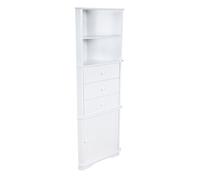 Storage Cabinet corner unit with 2 open Shelves 1 Door and 3 Drawers