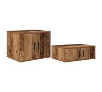 vidaXL Storage Cabinet 2 pcs Artisan Oak 118 x 41 x 40 cm, Brown