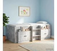 Storage Cabinet for Loft Bed 2pcs Concrete Grey Engineered Wood 66x35x48cm Kids